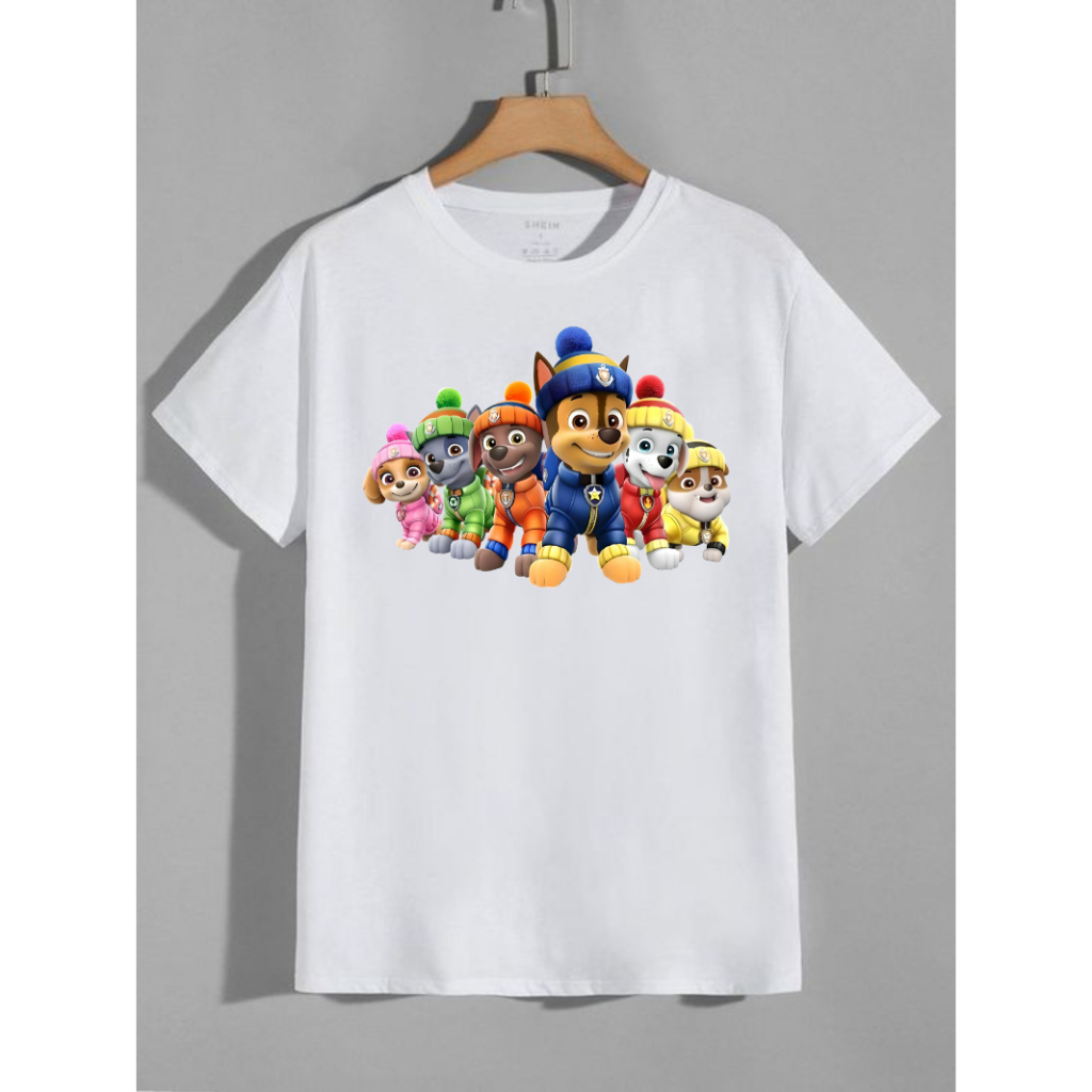 Camiseta Patrulha Canina Infantil do 04 ao 16 Desenho Animado Jogo Game Game Jogos Camisa algodão Unissex 003