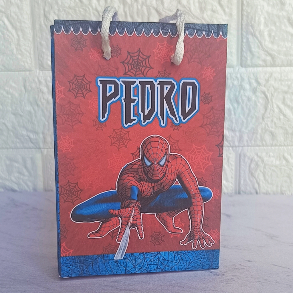 PEGUE E MONTE Sacolinha Personalizada Homem Aranha  Lembrancinha Festa Infantil Sacola Surpresa Mimo Aniversario