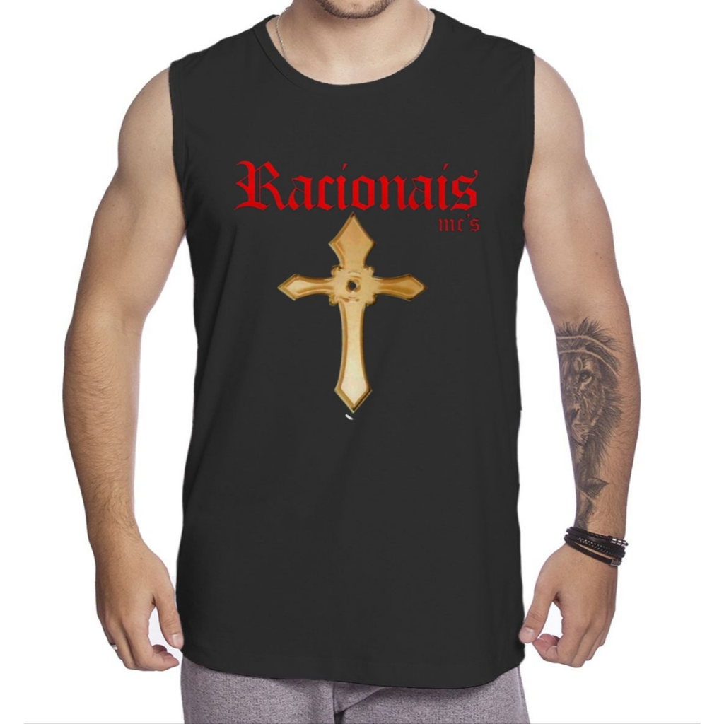 Camisa Cavada Racionais Mc's Rap Camiseta Regata Masculina