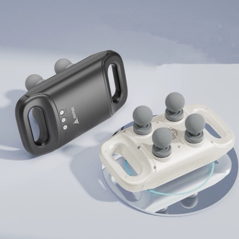 Massageador com 4 cabeças Pistola de massagem elétrica, massageador de tecidos profundos em Oferta na Shopee