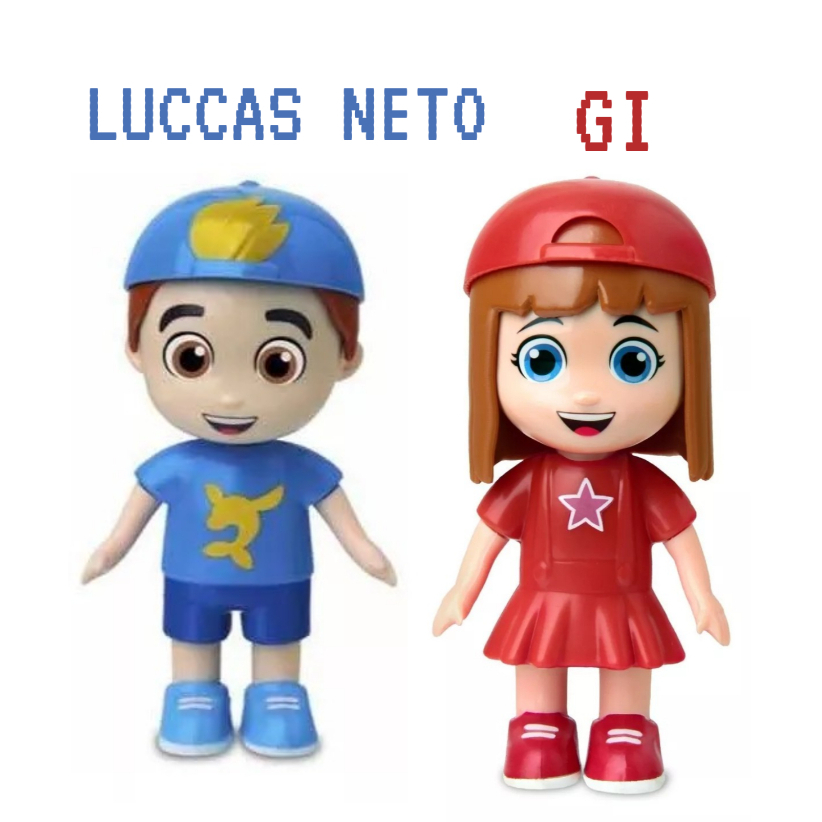 Kit 2 Bonecos Luccas Neto E Gi Aventureiros Lucas Neto