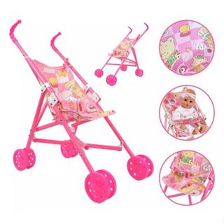 Carrinho De Boneca Bebe Reborn Brinquedo Infantil Passeio de Boneca Menina em Oferta na Shopee
