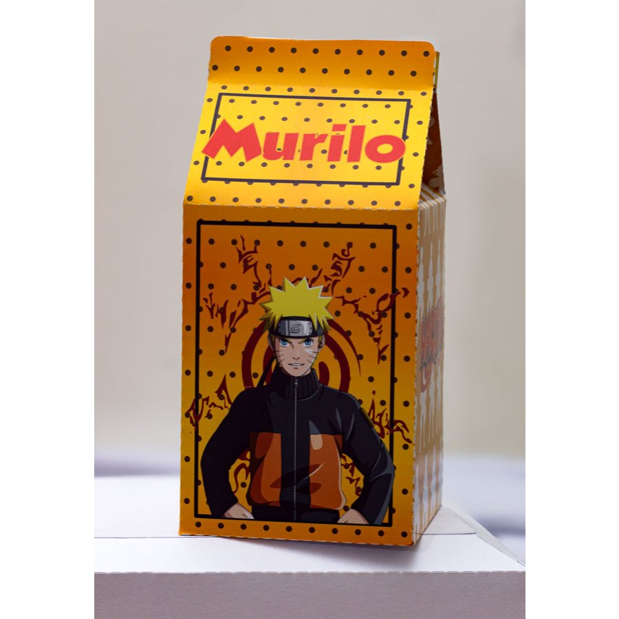 Caixa Milk Naruto Personalizada para Festas - Lembrancinha Infantil Decoração