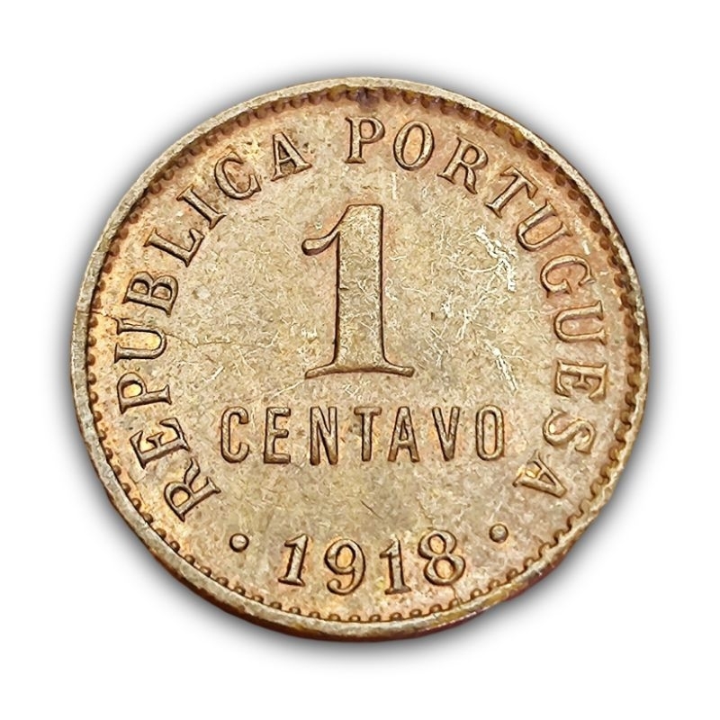 Moeda 1 Centavo 1918 Portugal