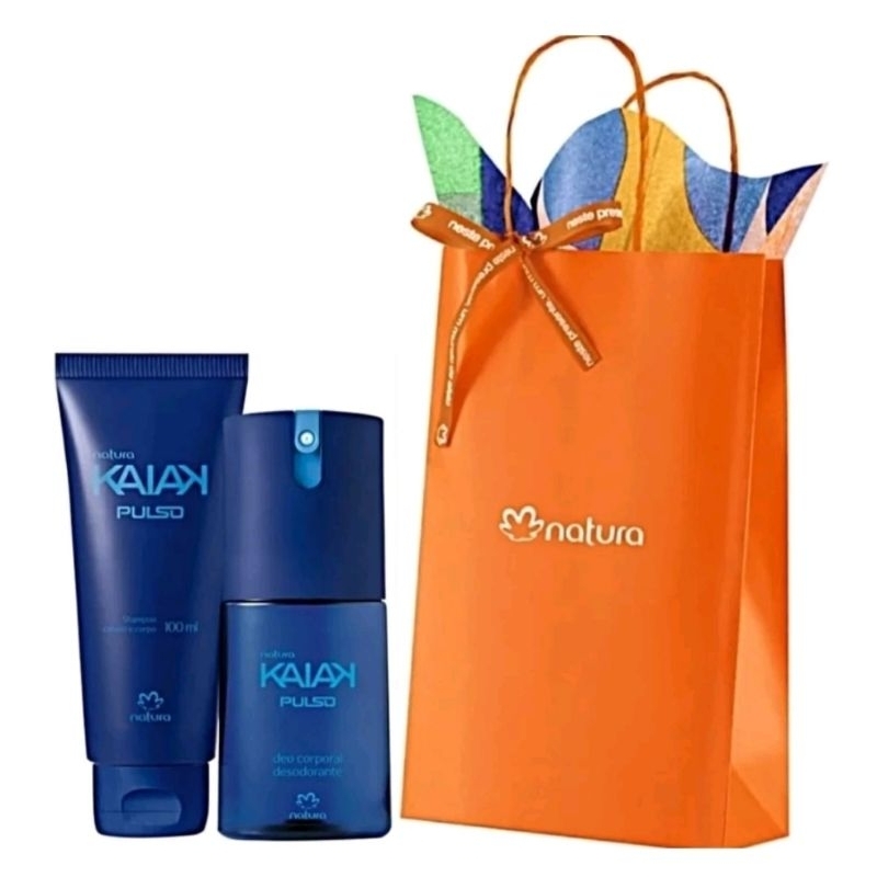 Presente Natura Kaiak pulso contendo 1 shampoo cabelo e corpo 100ml + 1 deo corporal 100ml