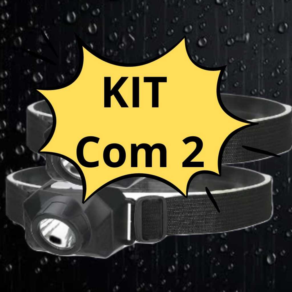 KIT COM 2 Lanternas De Cabeça Led Recarregável Usb Pesca Profissional MT851 (12)