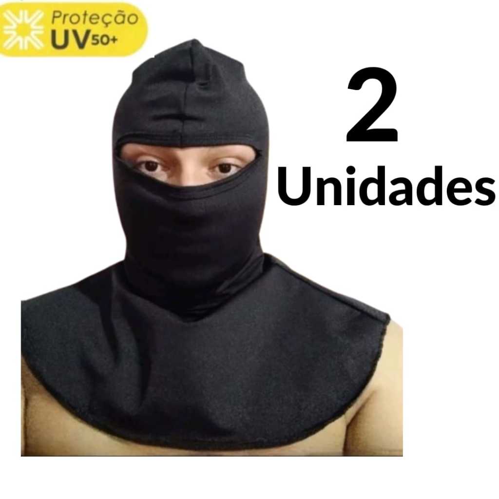 Touca Ninja Balaclava Ninja Kit 3 Máscara Pescador Frio UV+50 Proteção Bike Motoqueiro Motoboy Bandana Durag Gorro