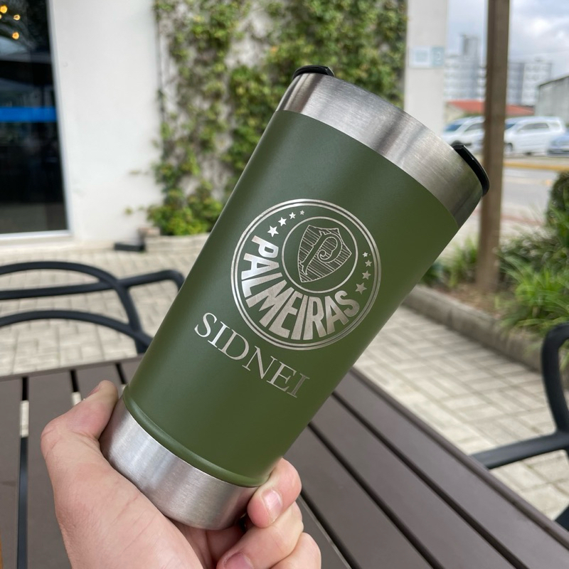 COPO TÉRMICO PERSONALIZADO DE TIME SUA LOGO em Oferta na Shopee