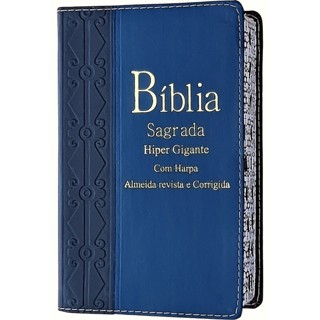 Bíblia Sagrada Hiper Gigante Masculina C/ harpa Luxo Revista Corrigida em Oferta na Shopee