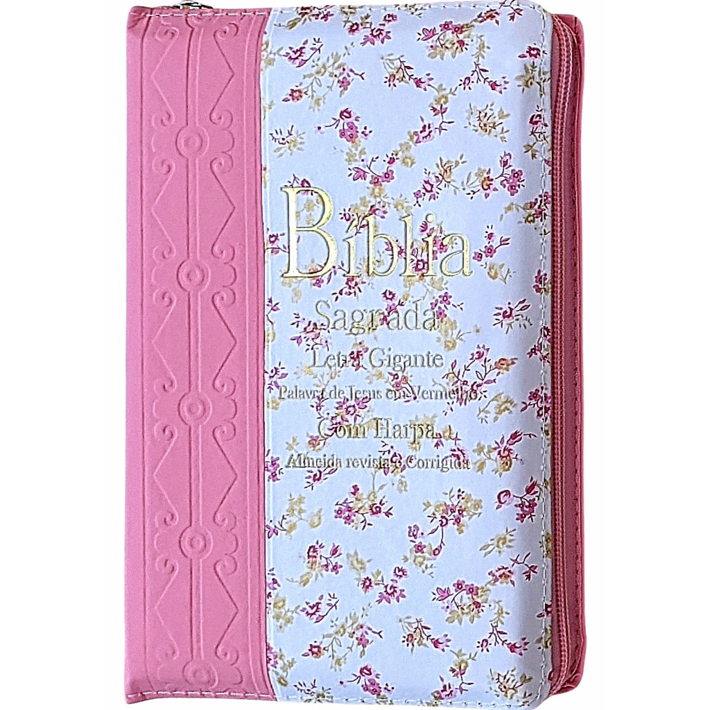 Bíblia Sagrada Com Harpa Feminina Ziper em Oferta na Shopee