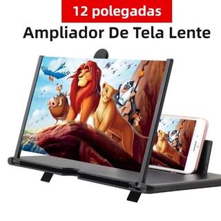 Ampliador De Tela Lente 3d Suporte Dobrável De Celular Para Vídeos e Jogos e Ensino 12 po…