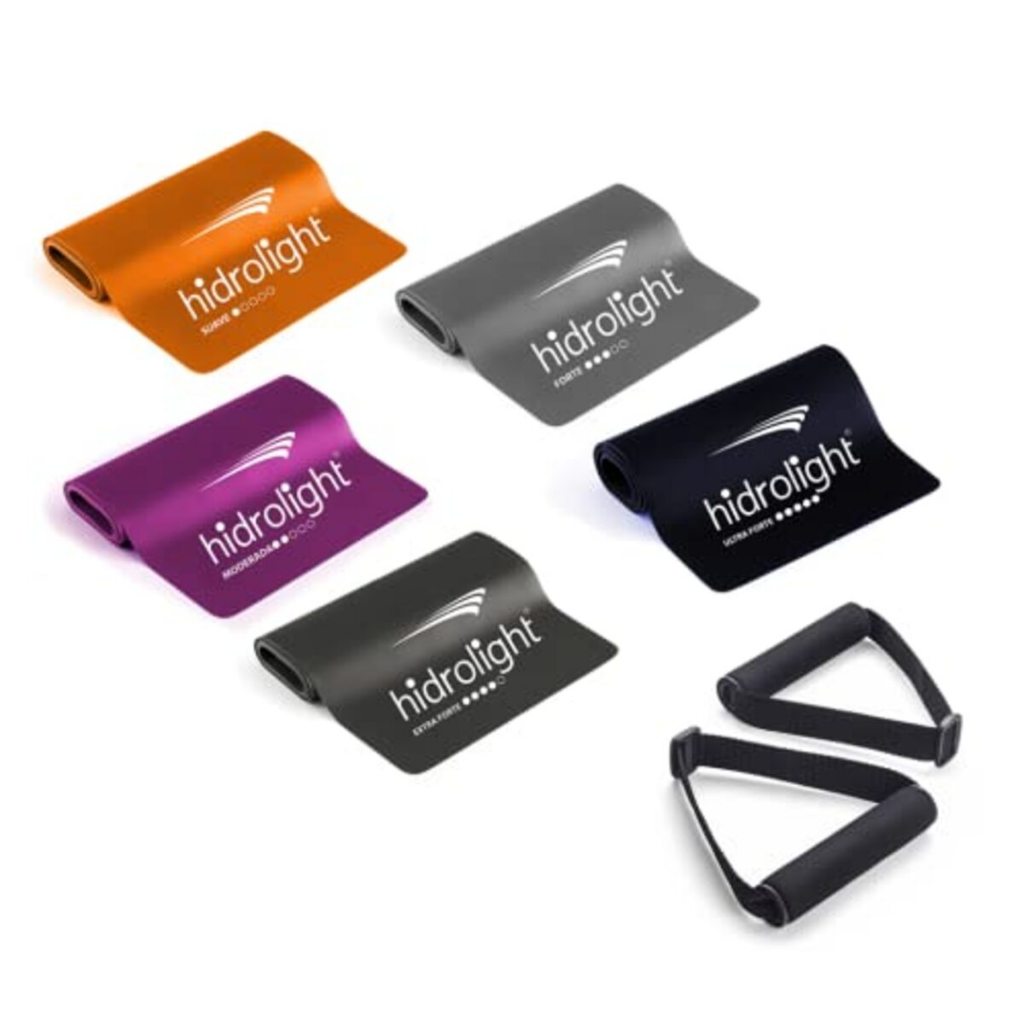 Faixa Elastica De Resistencia Tera Band Hidrolight FL71 TPE Pilates Academia Kit Com 5 Unidades