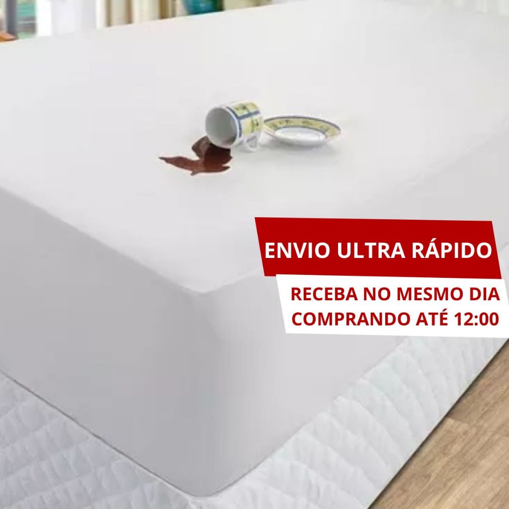 Lençol Capa 100% Impermeável Protetora Colchão Queen Contra Pó e Líquido