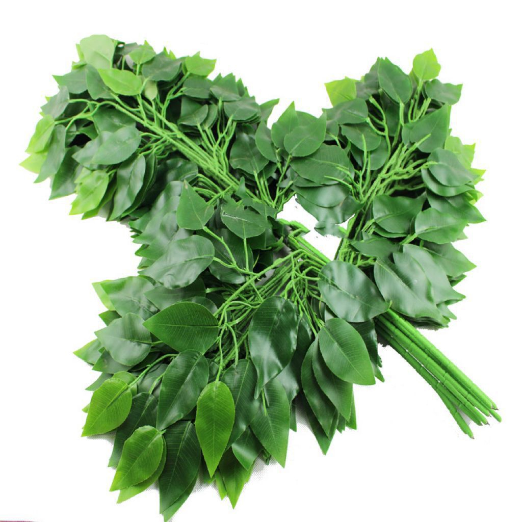 Galhos De Fícus Artificial Com 42 Folhas Cada Galho Folhagem Decorativa Folhas artificiais