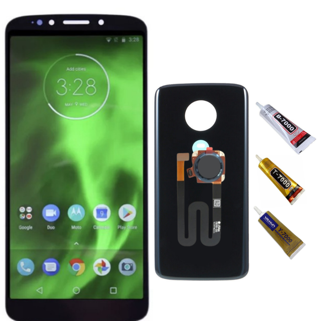 Tela Display Lcd Touch Para Moto G6 Play + Tampa + Home + Cola 110ml