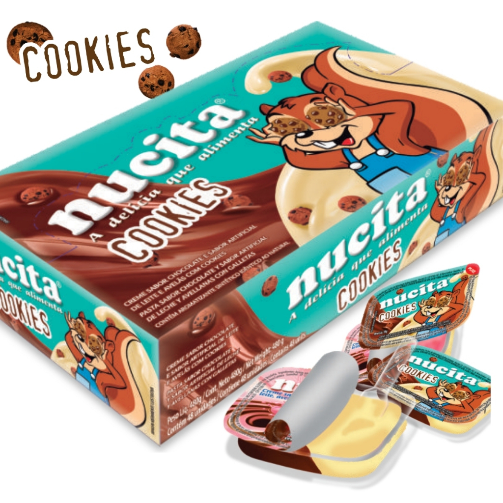 Creme de Avelã e Cookies 480g C/48 Unidades 10g Nucita em Oferta na Shopee