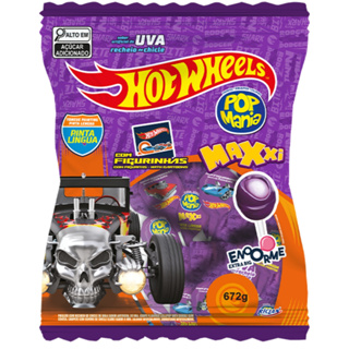 Pirulito Pop Mania Maxxi Hot Wheels Uva C/24 Unidades - Riclan em Oferta na Shopee