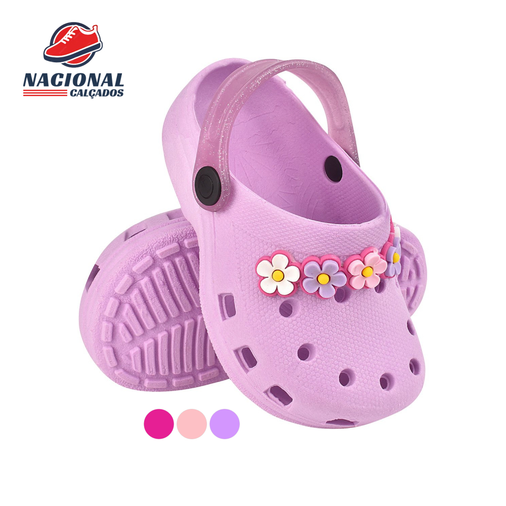 Babuche Infantil Menina Modelo Florzinha