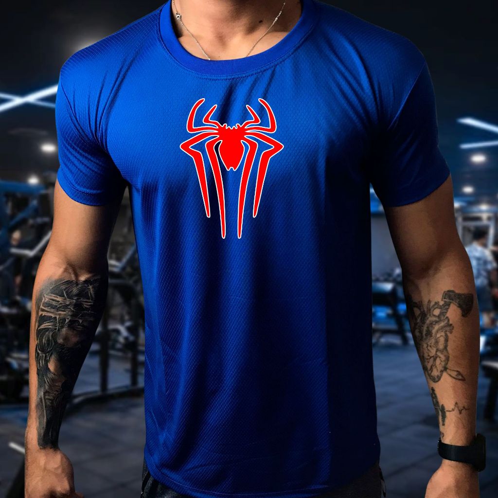Camisa Dry Fit Masculina - ARANHA Academia Corrida CrossFit Treinos Intensos Promo Snow