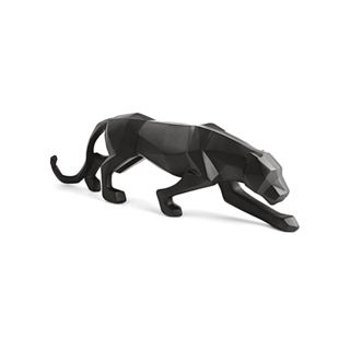 Escultura Leopardo 45cm Pantera Negra Decoração Elegante Grande em Oferta na Shopee
