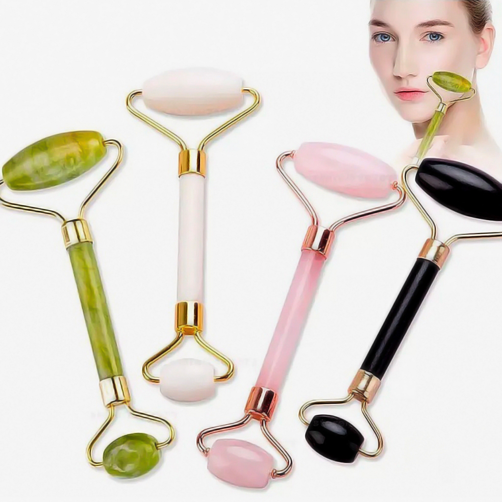 Jade Roller Massagem Facial, Beleza Natural, Circulação Sanguínea, Bem-Estar e Pele Tonificada