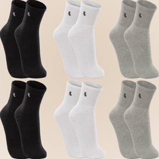 Kit Com 6 Pares De Meias Lupo Sport Cano Médio Esportiva Adulto Em Algodão