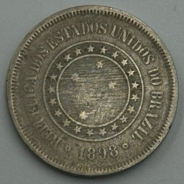 moeda 100 réis república 1898 cupro níquel (cód101)