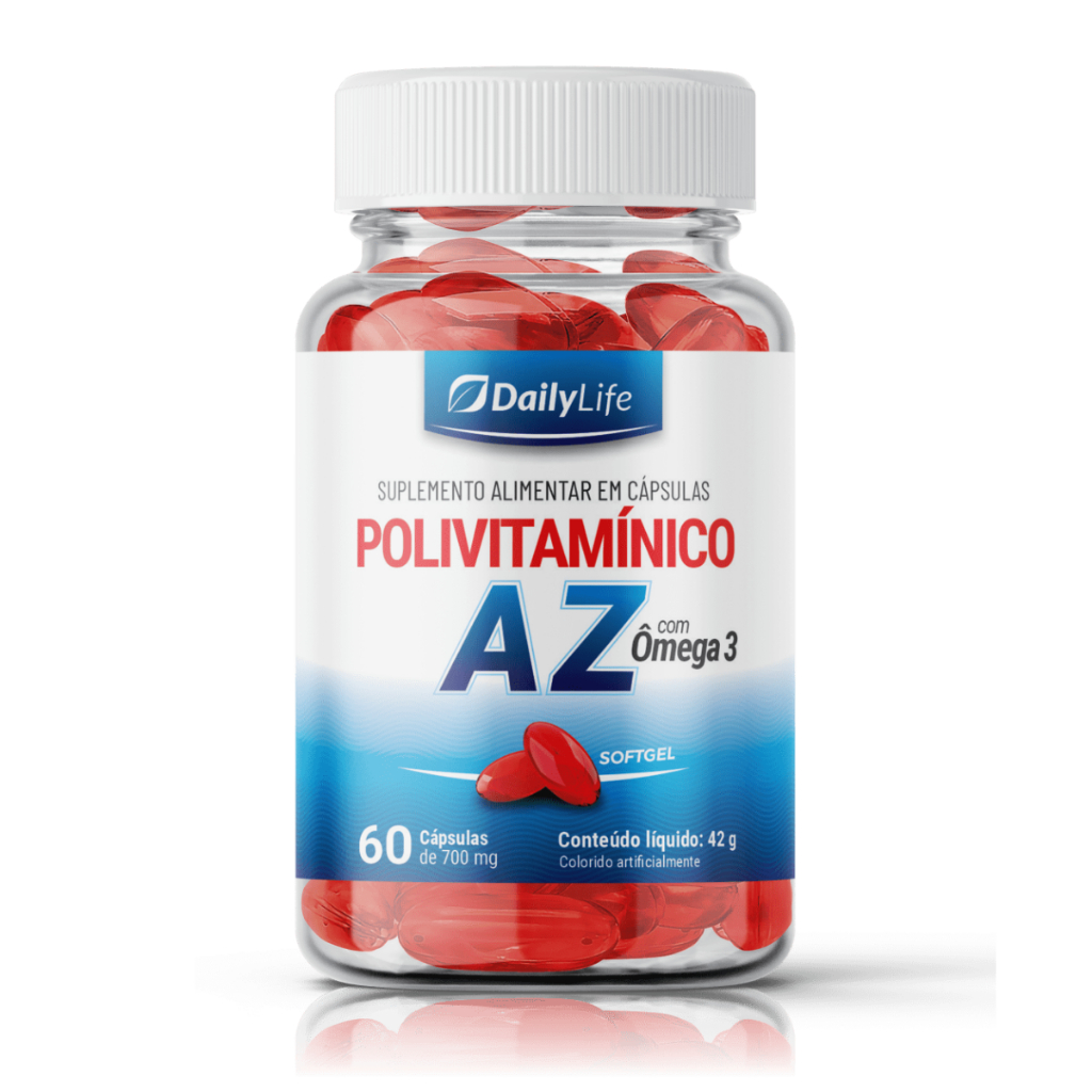 Polivitamínico AZ Com Ômega 3 60 Cápsulas 700 Mg DailyLife