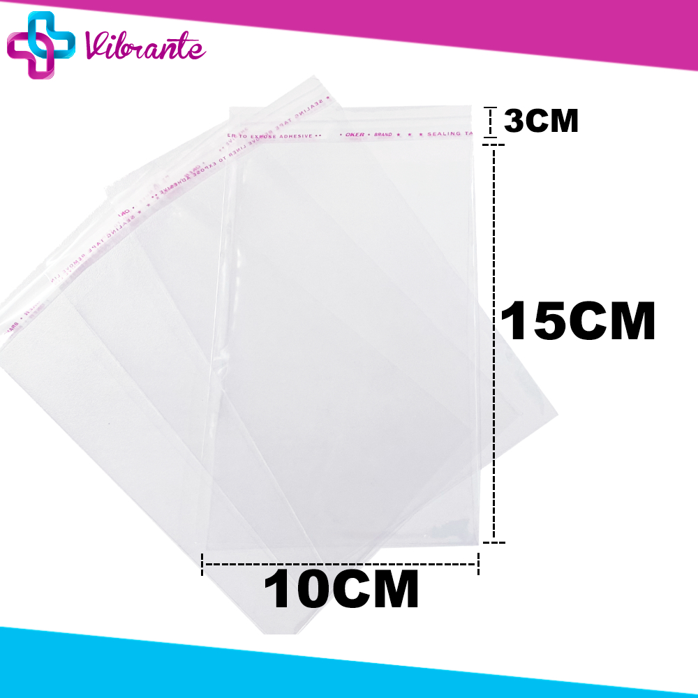 Saco Adesivado 10x15 C/100un - Saquinho Plástico Transparente em Oferta na Shopee