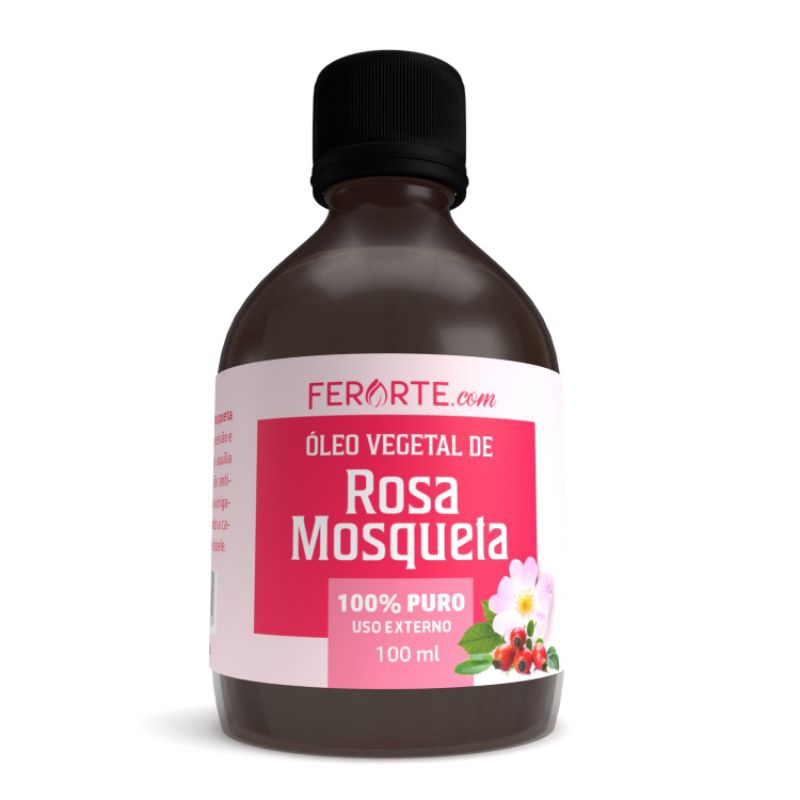 Óleo de rosa mosqueta Ferarte 100% puro e vegano 100ml