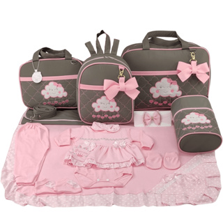 Kit Bolsa Maternidade Menina Varias Cores + Saída Maternidade em Oferta na Shopee