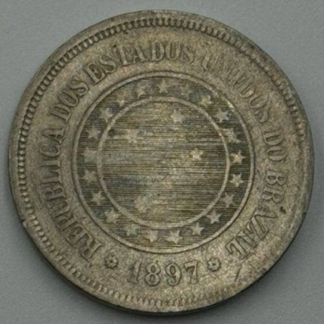moeda 100 réis república 1897 cupro níquel (cód103)