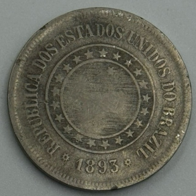 moeda 100 réis república 1893  cupro níquel (cód106)