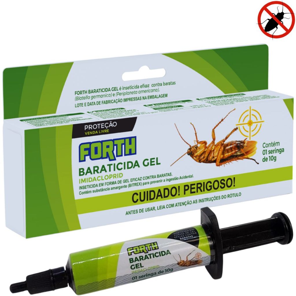 Forth Baraticida Inseticida De Contato Pronto Para Uso Seringa 10g