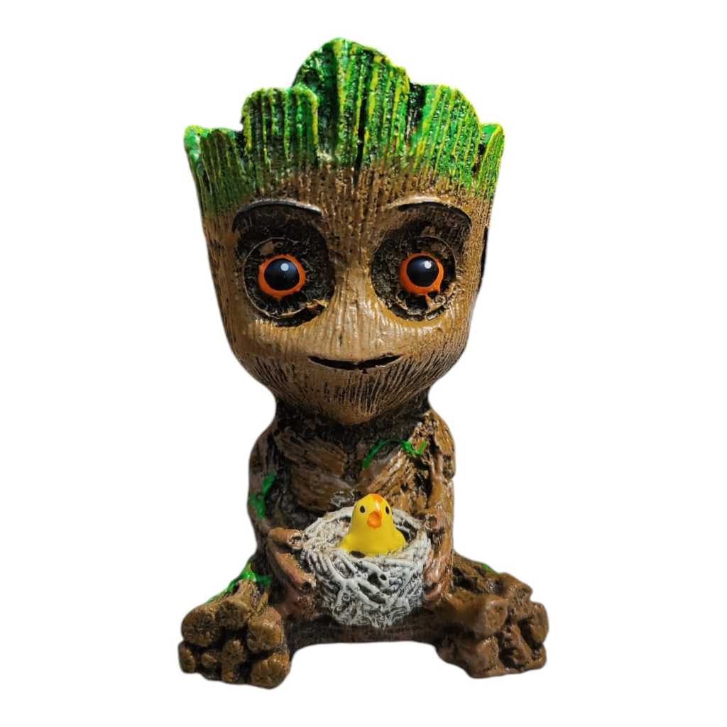 Enfeite Ornamento Aquários Groot Decoração Guardiões Galaxia Peixe Betta Ciclideos Terrarios Tartaruga