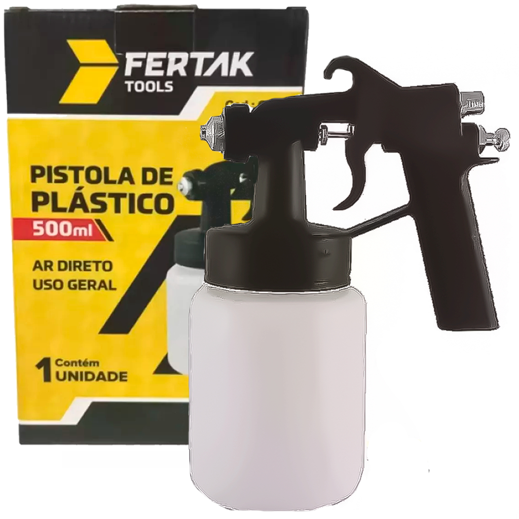 Pistola De Pintura Ar Direto Profissional Original Uso Geral 500ml Plástico em Oferta na Shopee