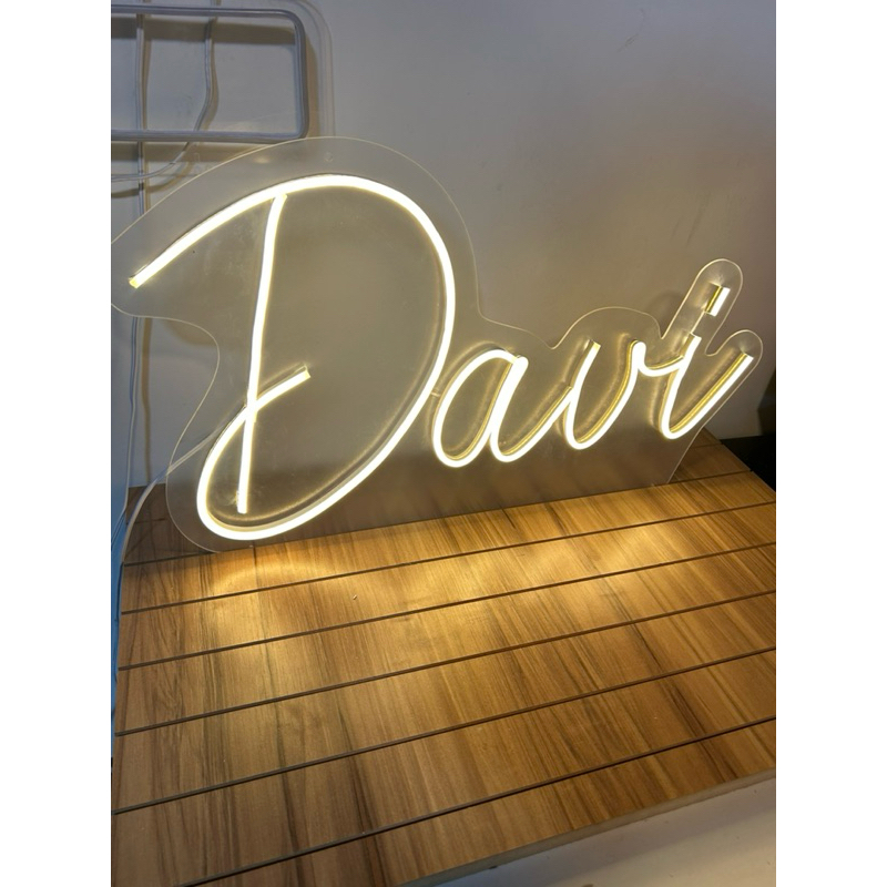 placa neon led com nome personalizado