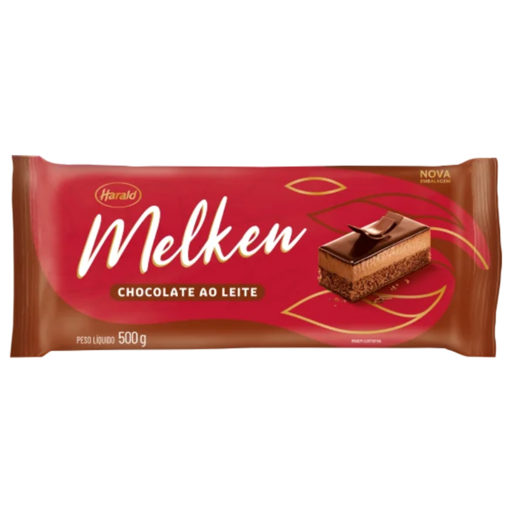 Chocolate Melken Ao Leite em Barra 500g Harald em Oferta na Shopee