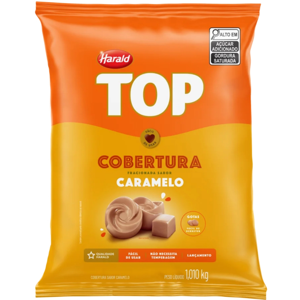Cobertura TOP Fracionada Caramelo em Gotas 1,010kg Harald