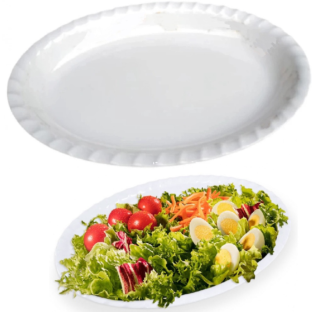 Travessa Oval Em Melamina 24cm Prato Saladas E Finger Foods