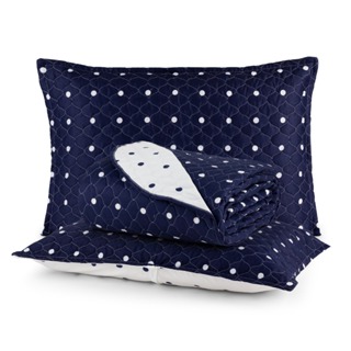 Cobre Leito Casal Queen King Dupla Face Grid Poa Minimalista 200 Fios em Oferta na Shopee