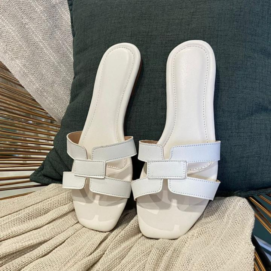 Sandália Rasteira Modelo H Casual Dia a Dia Básica Moderna e Confortável