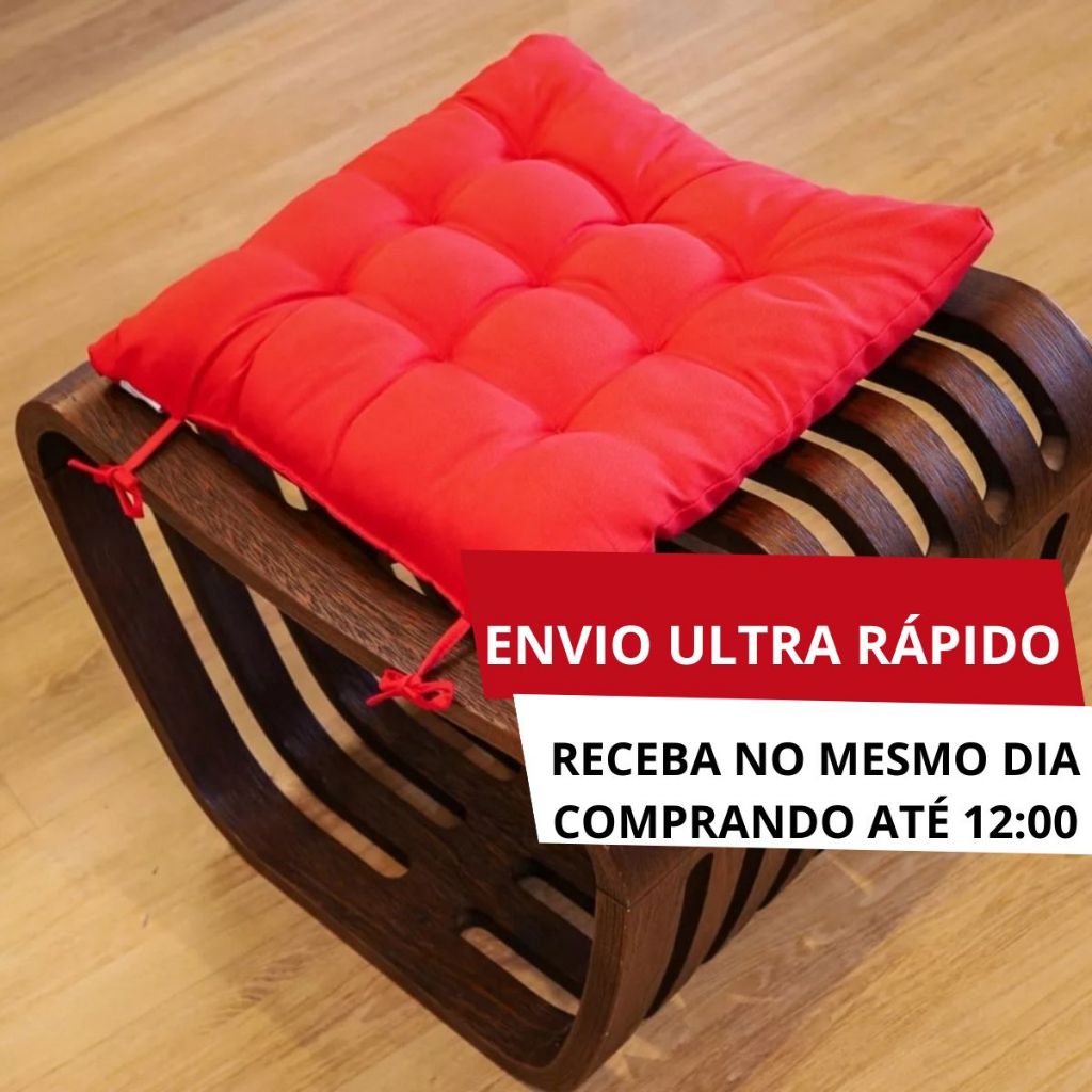 Assento Almofada Futton Para Cadeira Banco Banqueta Pallet  Futon 40x40 Cm - Preto