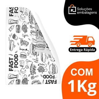 Papel Acoplado Para Frios e Lanches 30x38cm caixa com 1Kg em Oferta na Shopee