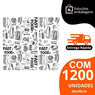 Papel Acoplado Lanches E Frios Delivery 40x40 C/ 1200 em Oferta na Shopee