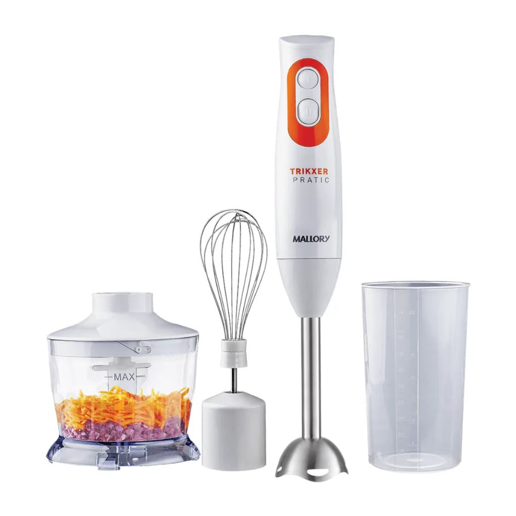 Mixer Trikxer Pratic 3 em 1 Branco 500W 127V Mallory em Oferta na Shopee
