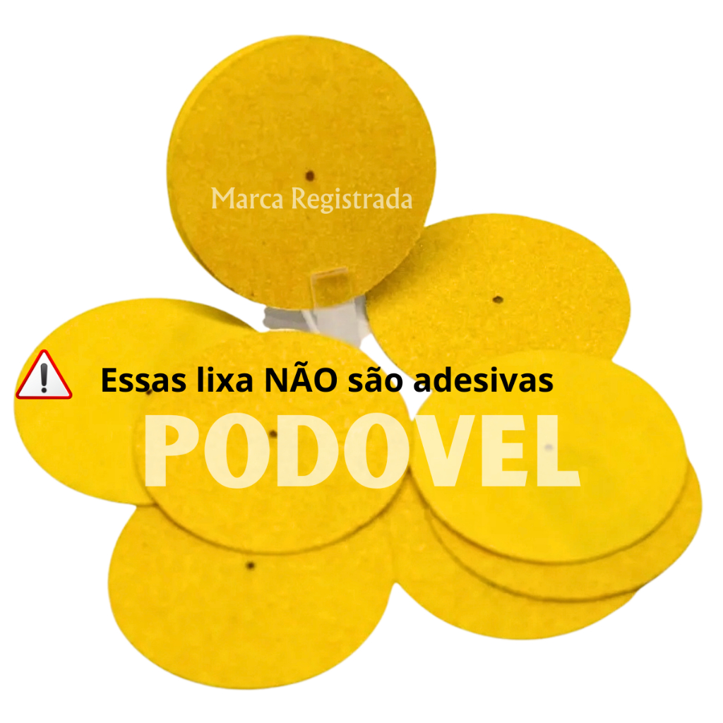 100 Lixa Plantar  sola do pés 1 mandril 1 apoio para lixa plantar