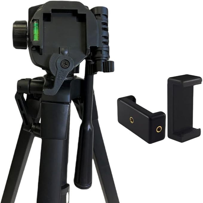 Tripé Fotográfico 1,80M p/ Celular e Câmera com Bolsa, Suporte e Cabeça Móvel – Preto