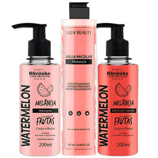 Kit Melancia com 3 Itens Sabonete Liquido + Hidratante + Água Micelar em Oferta na Shopee