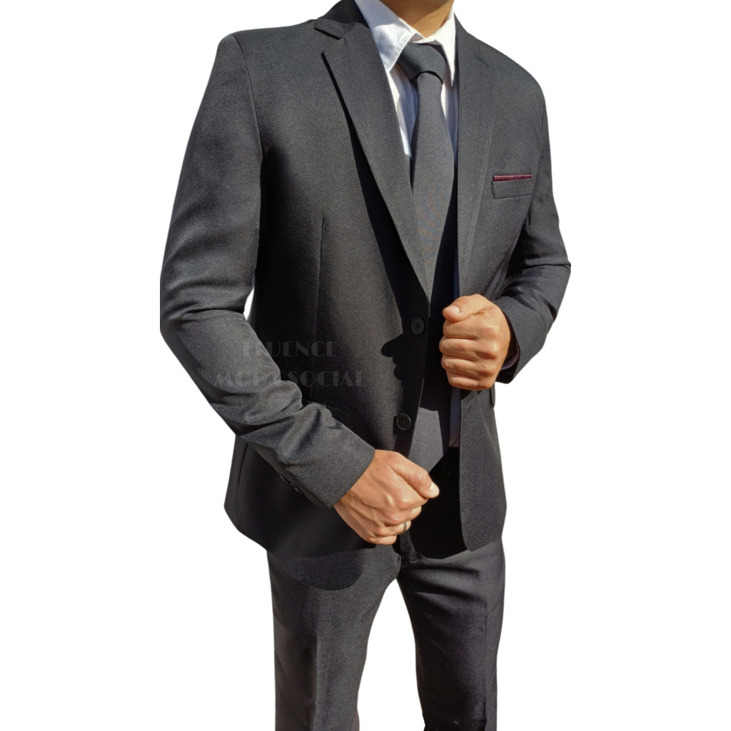 Terno Social Masculino Slim Executivo De Luxo Microfibra Linha Premium